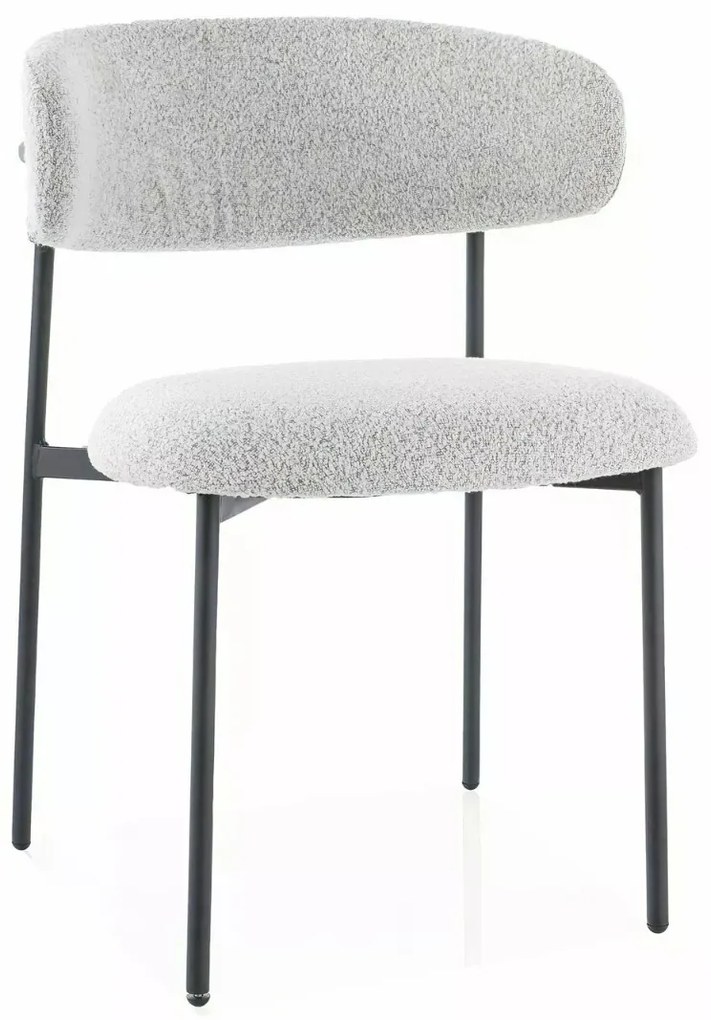 JEDÁLENSKÁ STOLIČKA POLA BÉŽOVÁ + ČIERNE NOHY