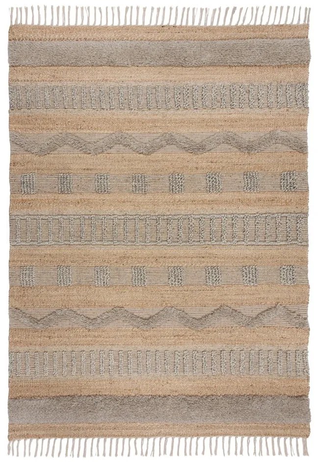 Koberec vo svetlosivej a prírodnej farbe 160x230 cm Medina – Flair Rugs