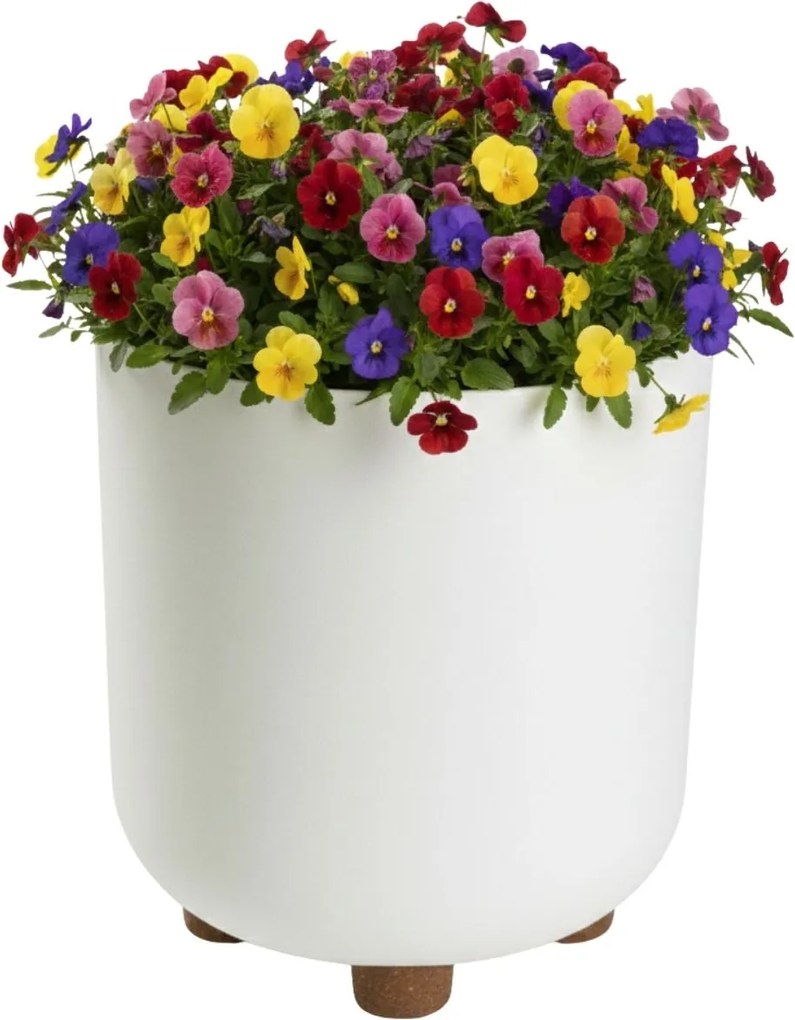 PLASTOVÝ KVETINÁČ TERRA 19,5X21 CM KRÉMOVÁ