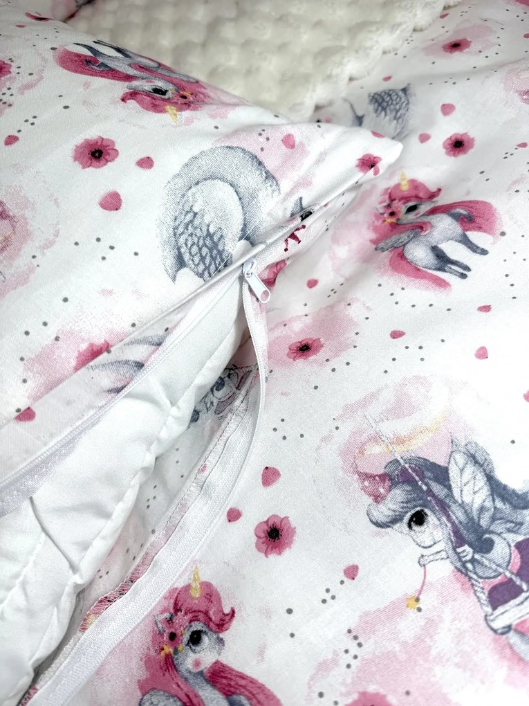 INTERMEDIC SK Obliečky Jednorožec a Labuť do postieľky 90x130/45x65 cm bavlnené