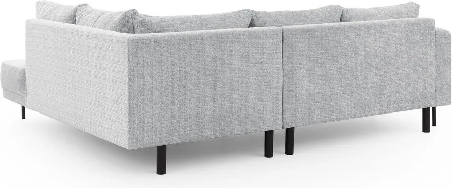 Svetlosivá ženilková rohová pohovka (pravý roh/do L) Mauris – Ropez