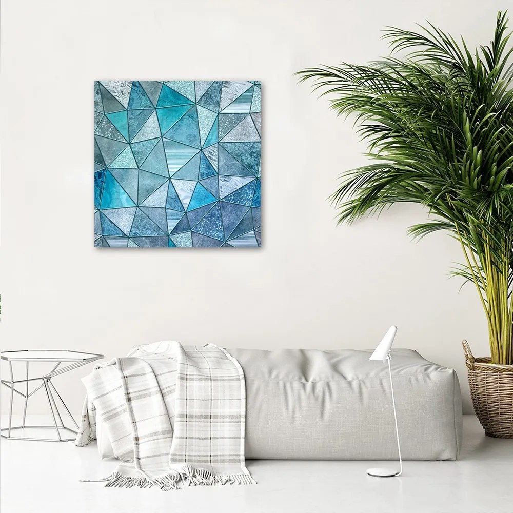 Gario Obraz na plátne Modrý geometrický vzor - Andrea Haase Rozmery: 30 x 30 cm