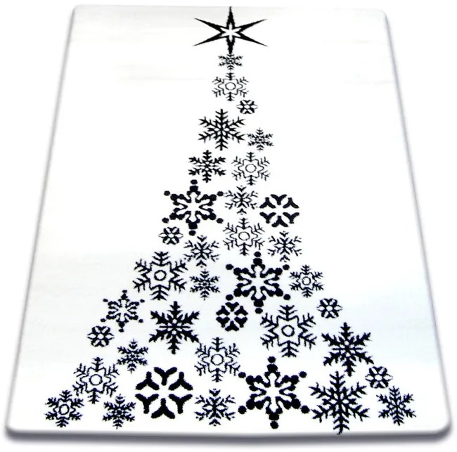 Koberec XMAS - F792 krém/čierny