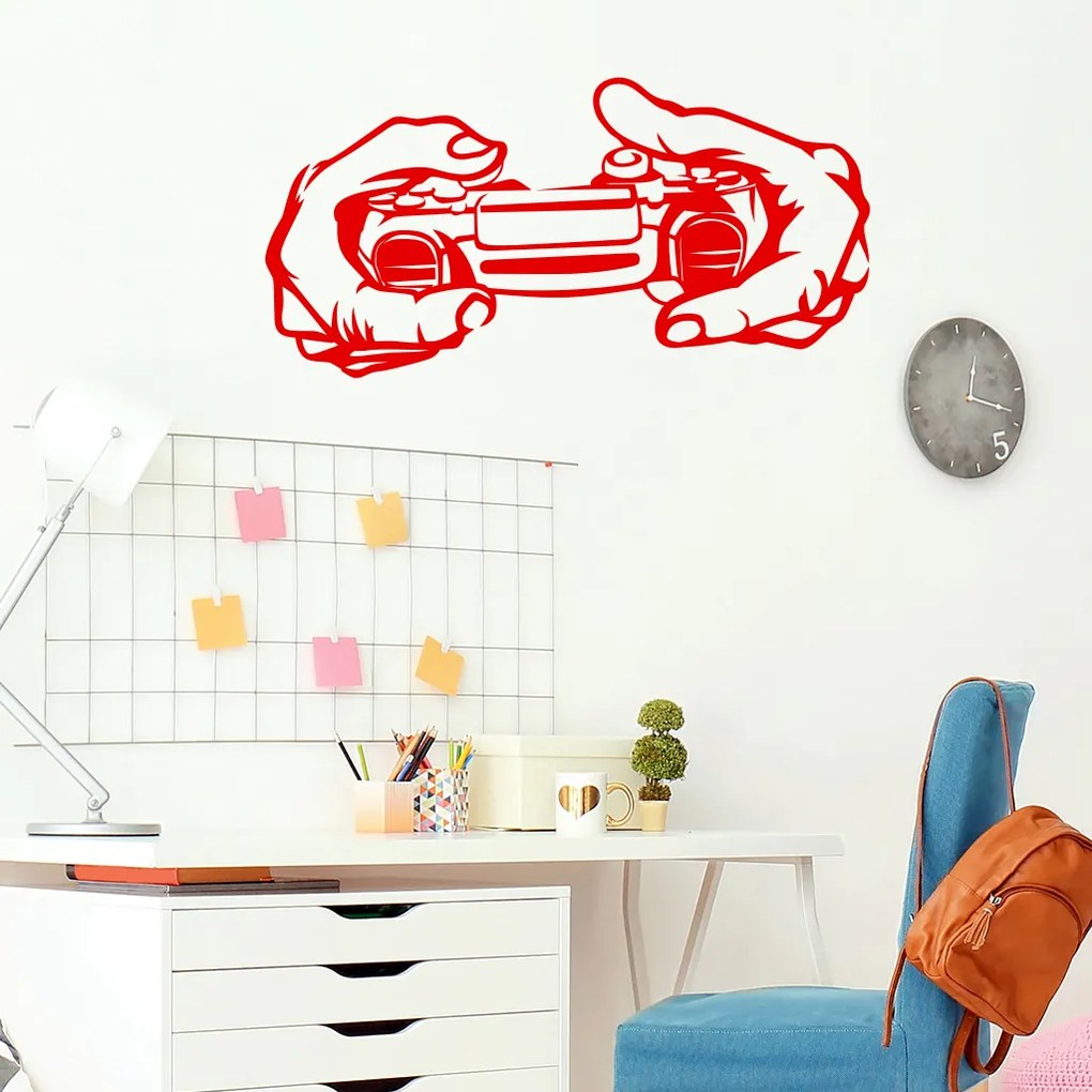 Veselá Stena Samolepka Joystick Farba: zelená, Veľkosť: 80 x 40 cm