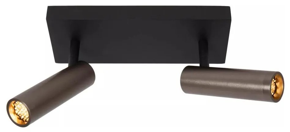 Lucide 22974/02/15 - Bodové svietidlo GRADO 2xGU10/8W/230V čierna/hnedá