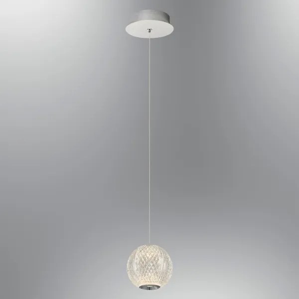 LED luster na lanku CREMONA 1xLED/5W/230V 3000K matný chróm