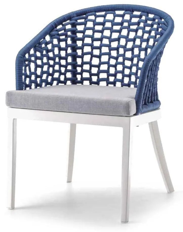 KOS kreslo white/blue