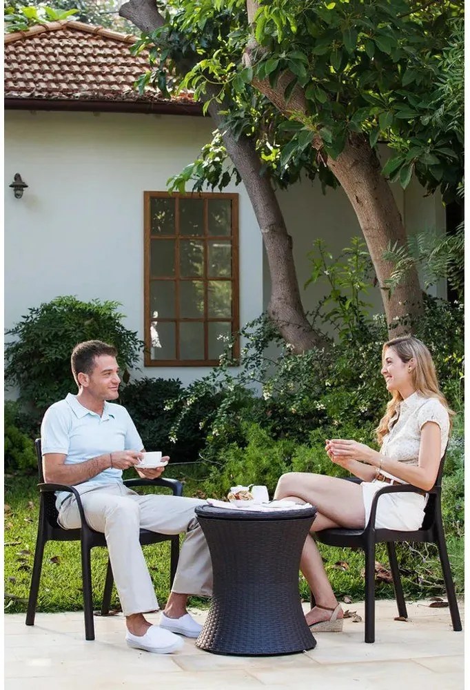 Okrúhly záhradný stolík so zásobníkom na ľad 49.5x49.5 cm Cool – Keter