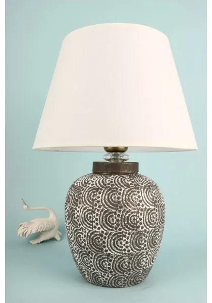 Stolná lampa RAMZES 1xE27/40W/230V biela/šedá
