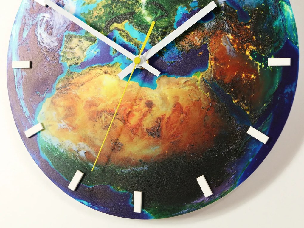 Nástenné hodiny Globe modré