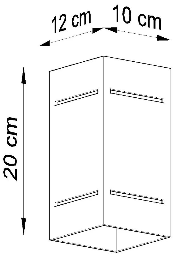 Nástenné svietidlo Blocco, 1x sivé kovové tienidlo