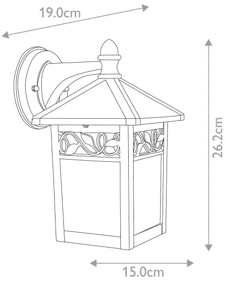 Elstead GZH-WC2 - Vonkajšie nástenné svietidlo WINCHCOMBE 1xE27/60W/230V IP44
