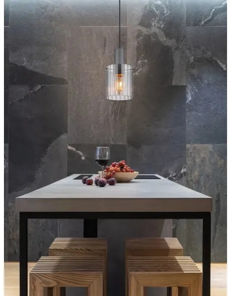 Globo 15904HS - Luster na lanku TULIVAR 1xE27/40W/230V pr. 18 cm šedá