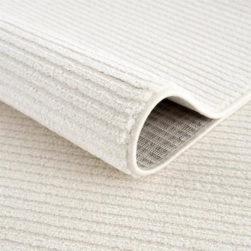 Dekorstudio Jednofarebný koberec FANCY 900 - smotanovo biely Rozmer koberca: 80x150cm