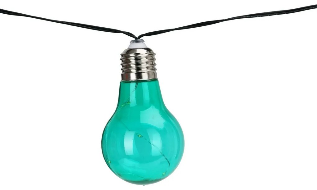 ProGarden Solárna reťaz Žiarovky farebná, 2 m, 10 x 5 LED