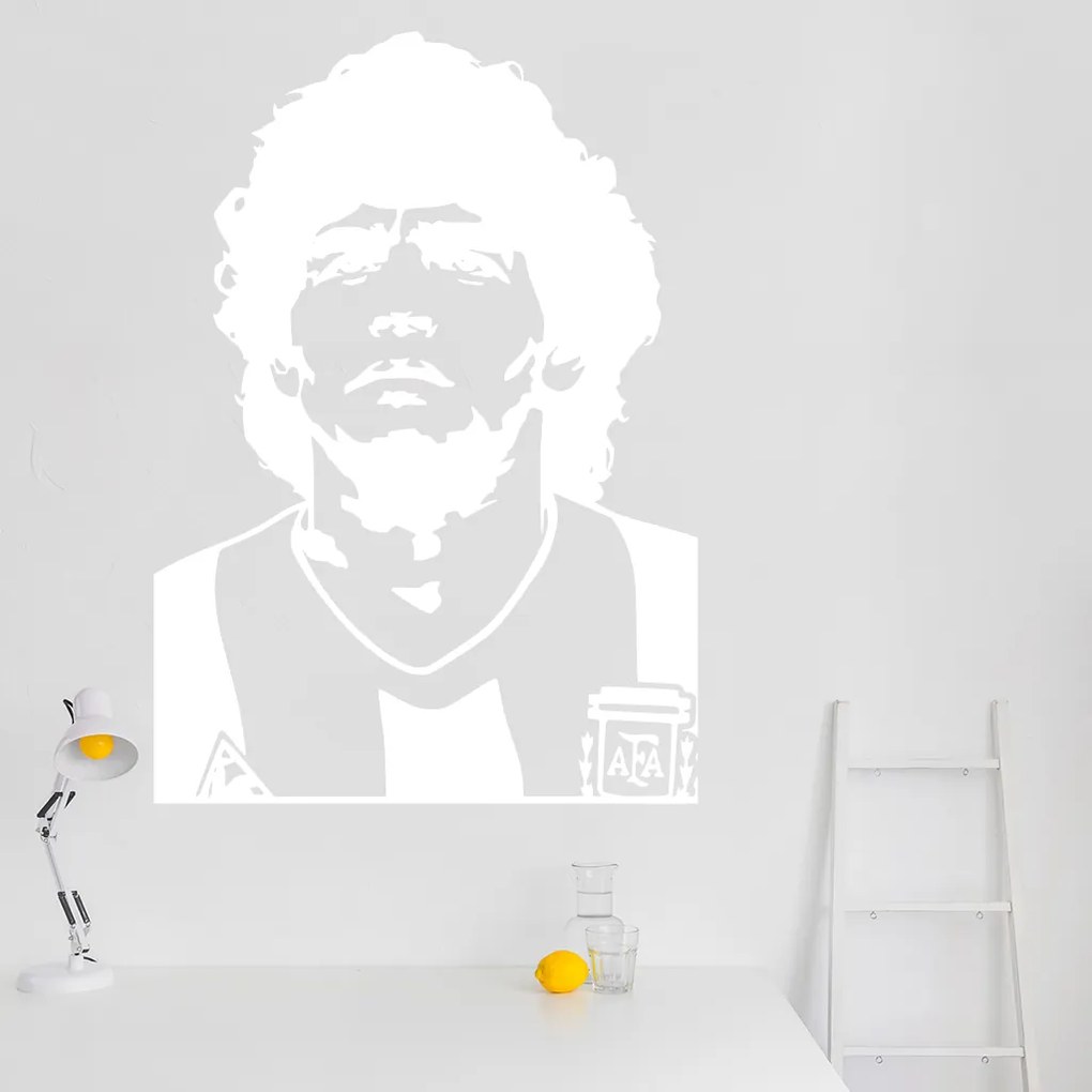 Veselá Stena Samolepka na stenu na stenu Diego Maradona Farba: čierna