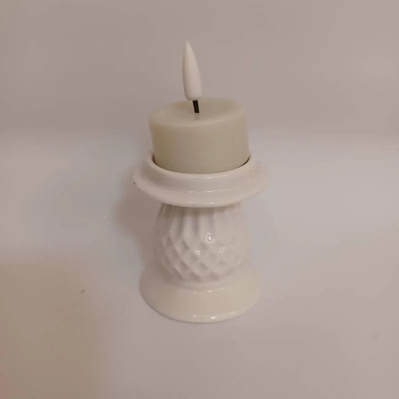 DECOLED Keramický svícen, 7 x 7 x 6,5 cm