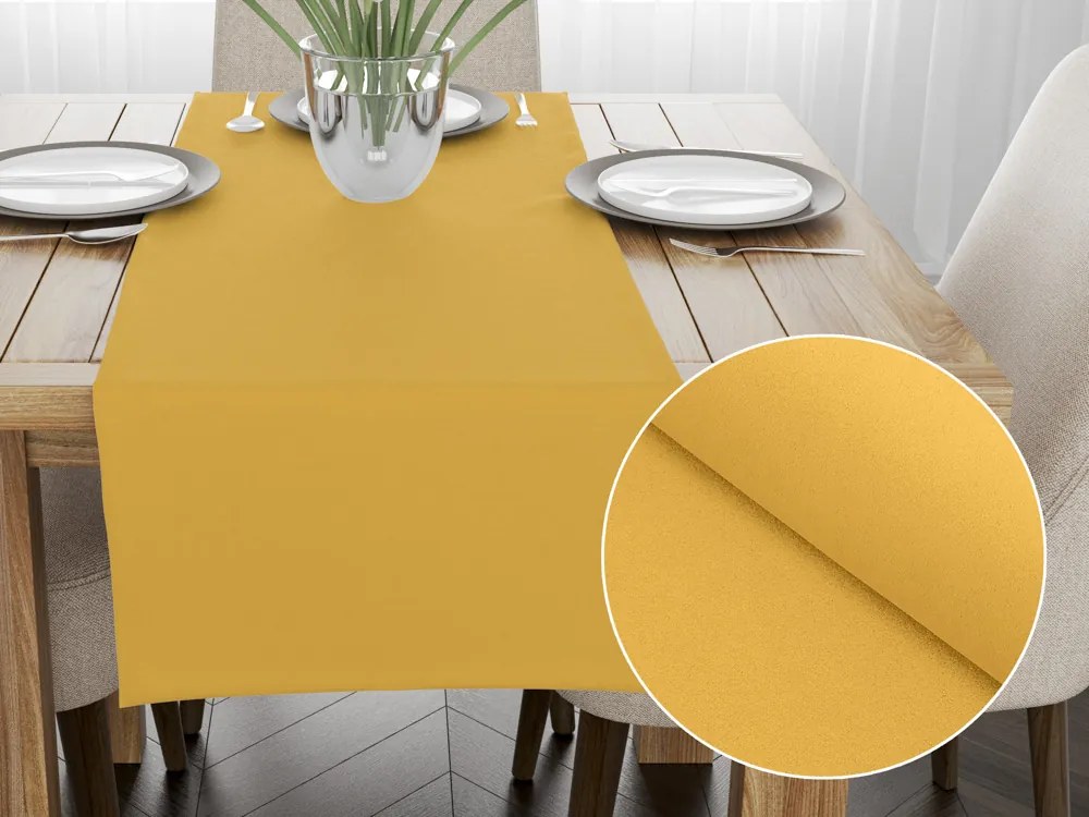 Biante Dekoračný behúň na stôl BKU-109 Horčicový 35x140 cm
