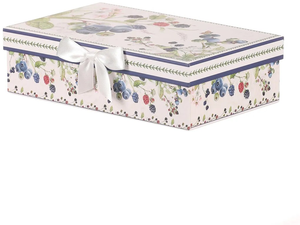 Súprava porcelánových hrnčekov s podšálkami Lesné plody, 2 ks