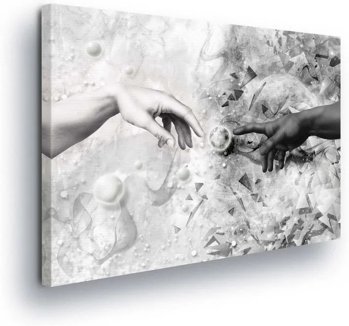 GLIX Obraz na plátne - Black and White Touch Abstraction 100x75 cm