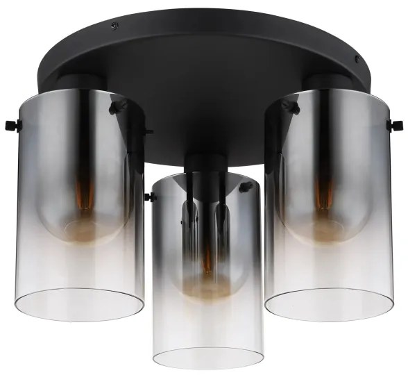 Globo 15907-3D - Prisadený luster FLORENTINA 3xE27/40W/230V pr. 40,5 cm čierna