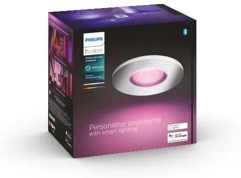 PHILIPS HUE Zápustné kúpeľňové LED osvetlenie HUE XAMENTO s funkciou RGB, GU10, 5,7 W, teplá biela-studená biela
