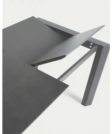 AXIS PORCELAIN DARK GREY rozkladací jedálenský stôl 120 (180) cm