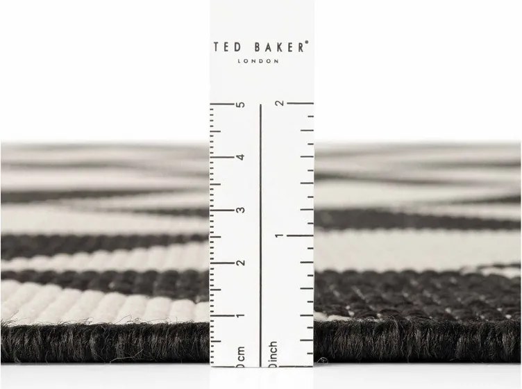 Čierny/krémovobiely vnútorný a vonkajší koberec 120x170 cm Haringey Terrick – Ted Baker