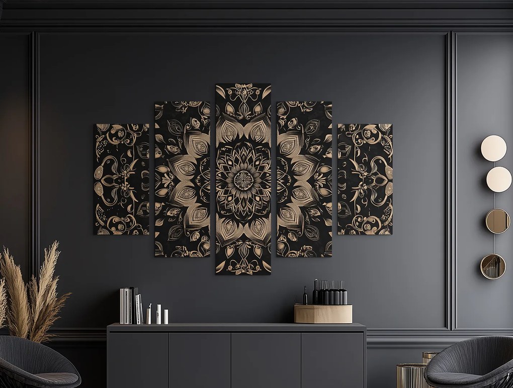 drevko | Viacdielna mandala Zlaté jadro 70 x 1045 cm