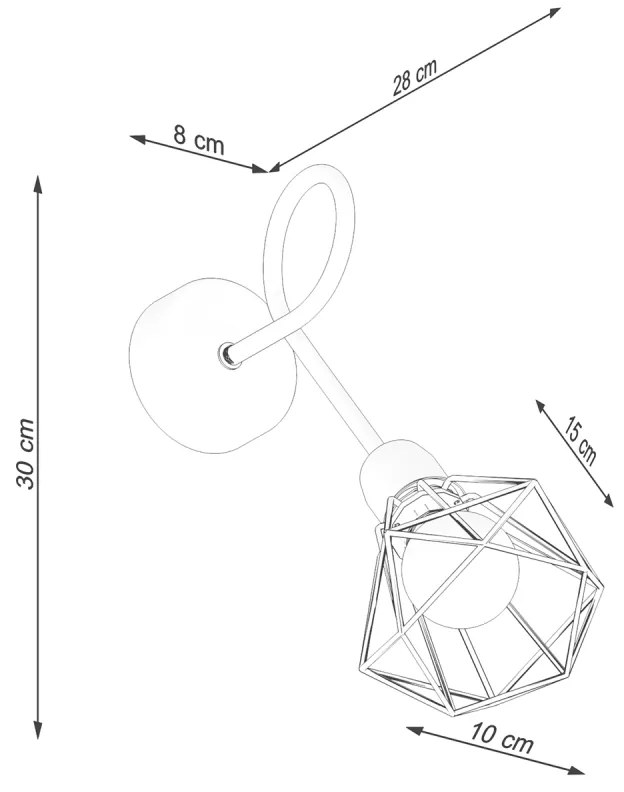 ARTEMIS 1S Nástenné svetlo, čierna SL.1108 - Sollux