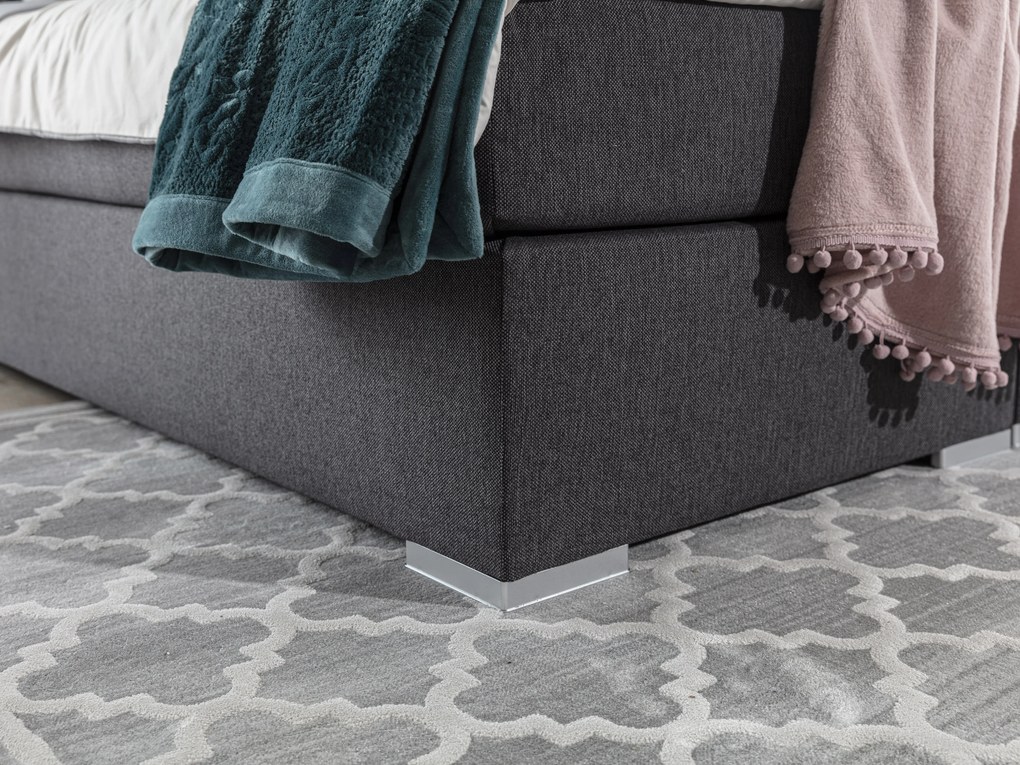 Manželská posteľ Boxspring 180 cm Irma 01 (tmavosivá). Akcia -18%. Vlastná spoľahlivá doprava až k Vám domov. 1044597