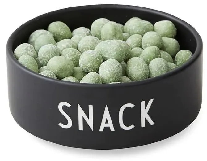 DESIGN LETTERS Porcelánová miska Black Snack