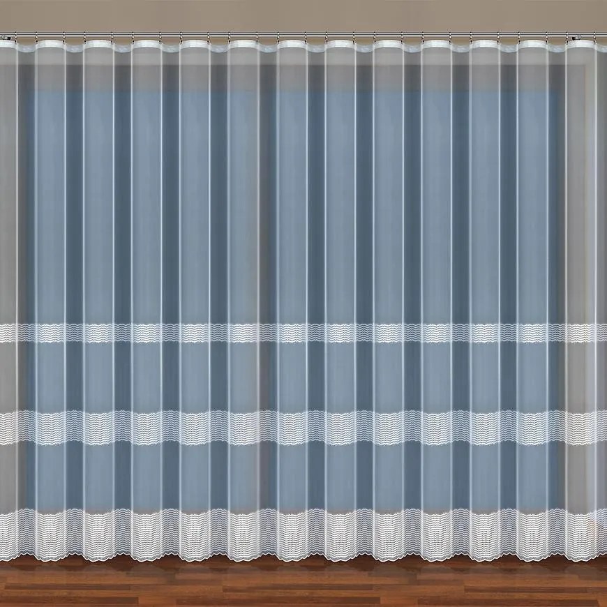 Vyšívaná záclona p3,8458 biela/290. Tovar na mieru