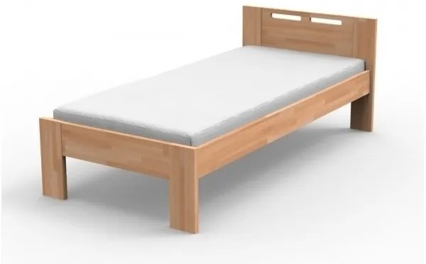 TEXPOL Jednolôžková posteľ z masívu NELA (200 x 90 cm, BUK prírodný) Veľkosť: 200 x 90 cm, Materiál: BUK prírodný