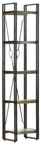 vidaXL Knižnica s 5 policami 40x30x180 cm recyklovaný masív-