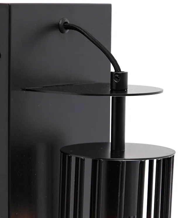 Moderná nástenná lampa čierna - Balenco Wazo