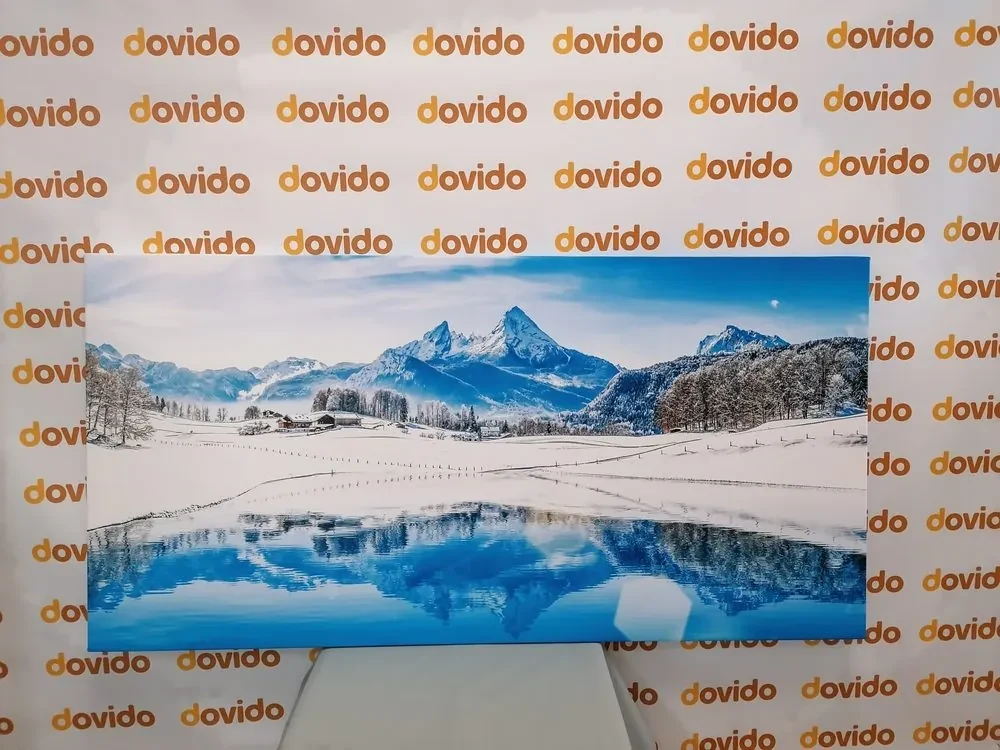 Obraz zasnežená krajina v Alpách