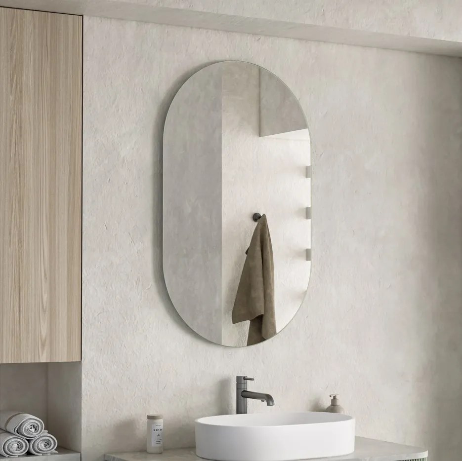 Erga Oval, oválne zrkadlo 60x100cm, ERG-V01-OVAL-6010-CL