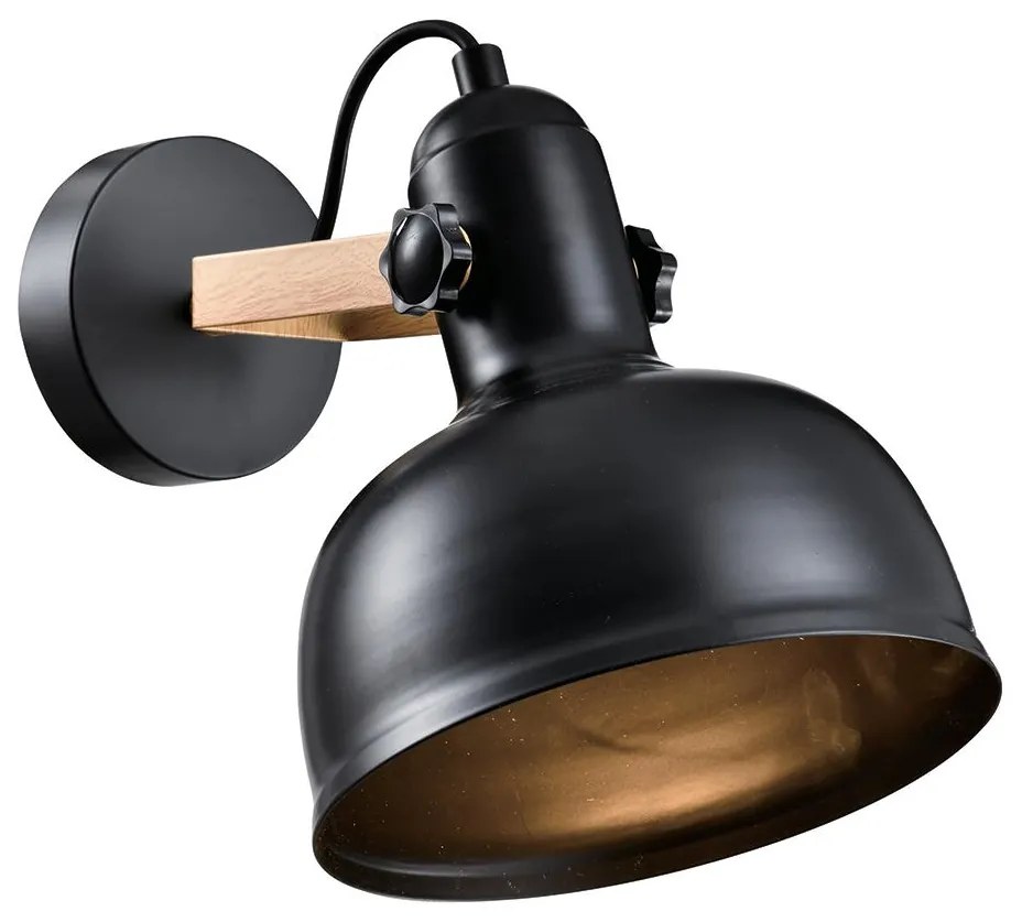 Nástenné bodové svietidlo RENO 1xE27/40W/230V čierna