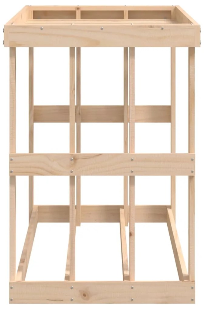 Vonkajší držiak na polená 108x52x74 cm masívna borovica