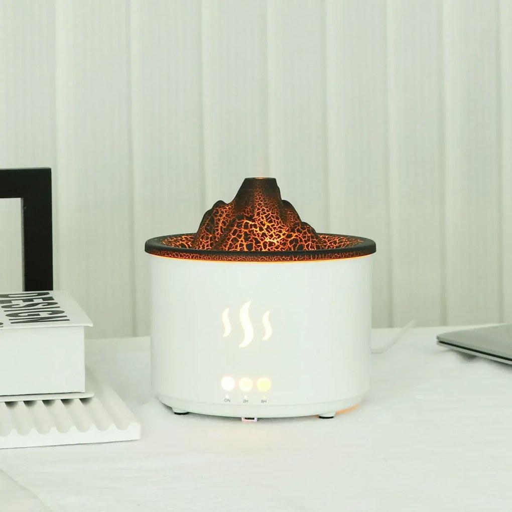 Aróma difuzér RDF3 v tvare sopky - 500 ml - biely