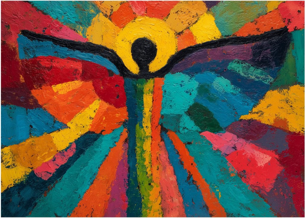 Obraz - Maľovaný anjel (70x50 cm)