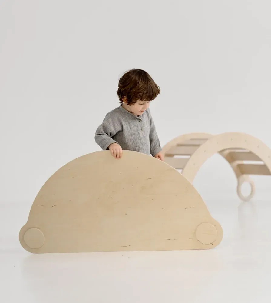 Detská pracovná doska k montessori hojdačke M Biela