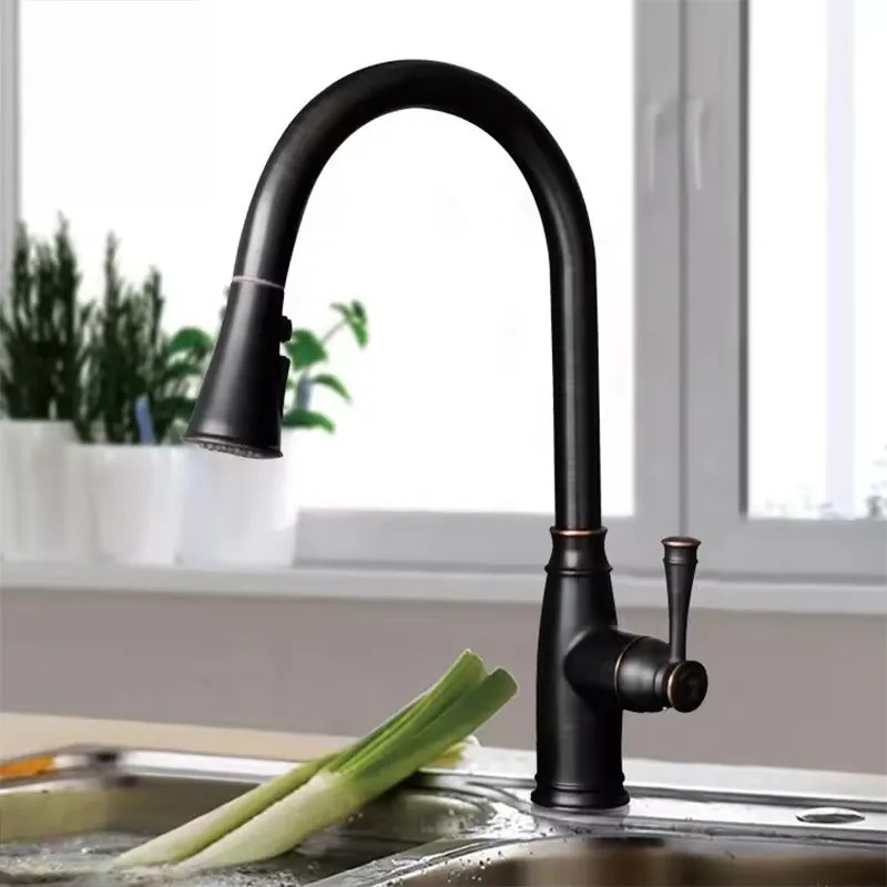 Rea Deco, vysoká drezová batéria h-430, čierna matná/retro, REA-B0182