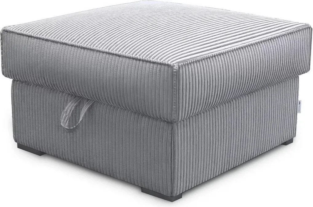 Taburet SMART COSARO XL s úložným priestorom 71x71 cm, svetlosivý