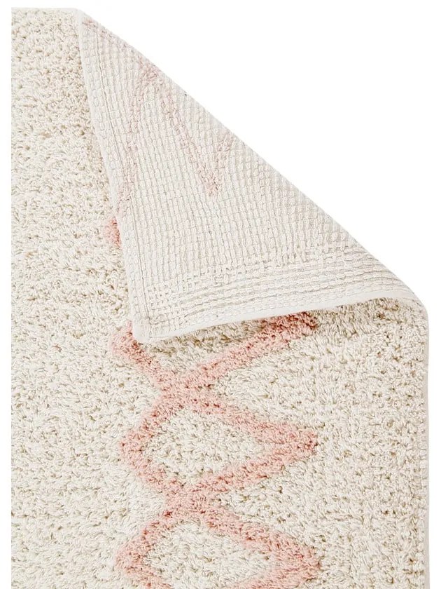 Ružovo-krémový prateľný ručne tkaný bavlnený koberec 120x160 cm Atlas Natural – Lorena Canals