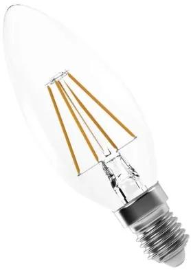 EMOS LED filamentová žiarovka, tvar Candle, 4W, E14, teplá biela