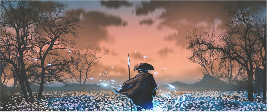 Obraz - Ilustrácia bojovníka (120x50 cm)