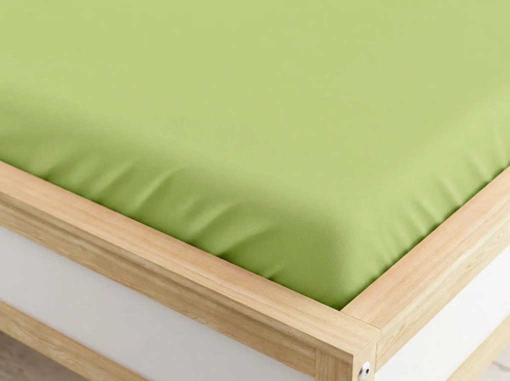 Napínacia obliečka z mikrovlákna pistáciová 90 x 200 cm