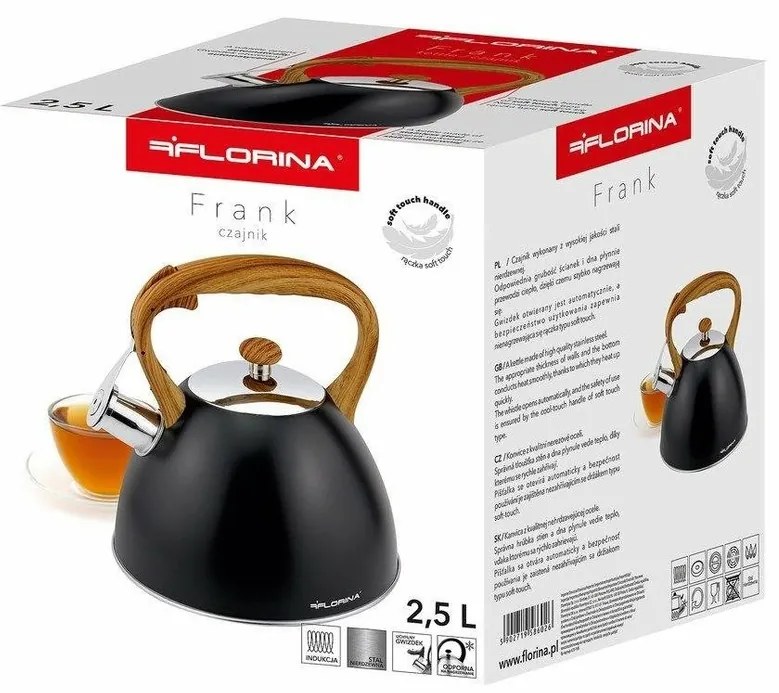 Florina Čajník Frank 2,5 l, čierna